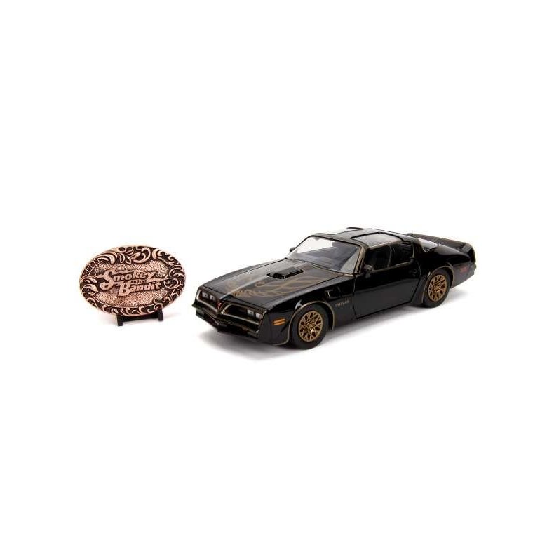 1977 Pontiac Trans Am Firebird "Smokey &amp; the Bandit" including diecast replica buckle - 1:24 - Jada Toys
